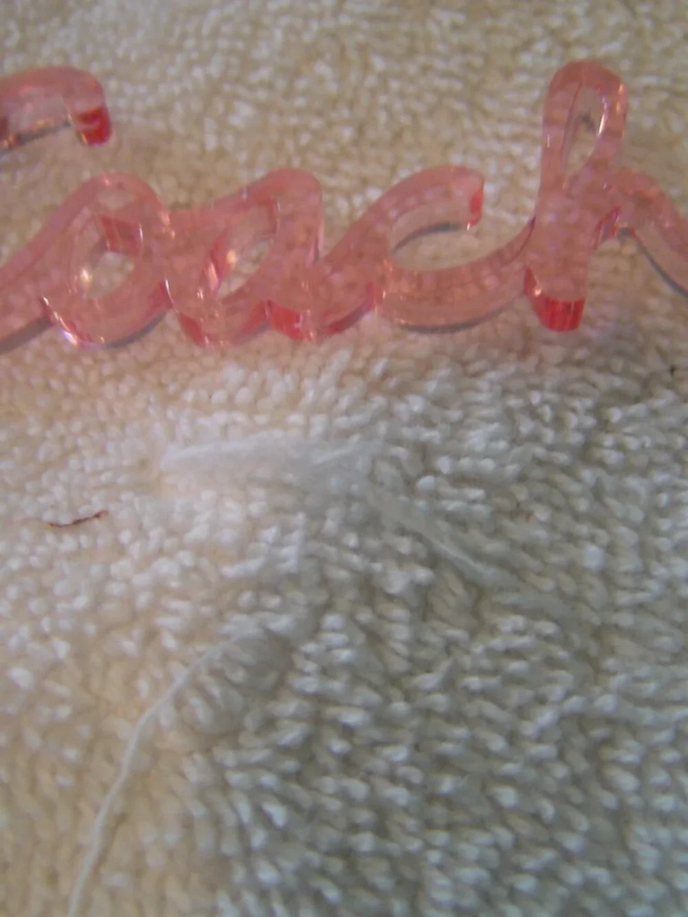 AUTHENTIC COACH COACH ACRYLIC SCRIPT HANG TAGS  1 PINK/1SMOKE    EUC - Picture 4 of 10